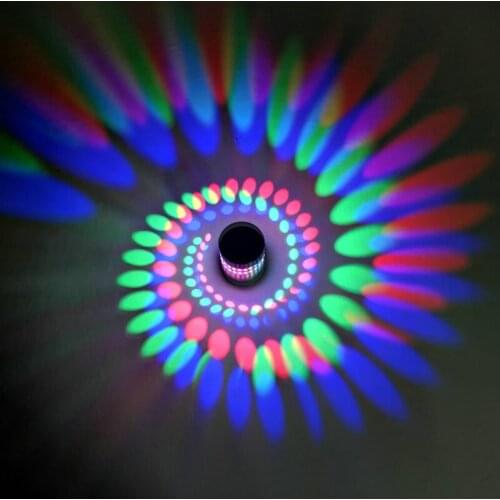 Spiral Hole LED Wall Light Effect Wall Lamp Colorful Concealed Wall Lamp Wall Lamp For Party Bar Lobby KTV Home Decoration