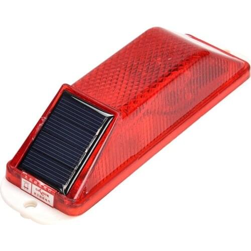 Warning LED Lamp Strobe Flash Traffic Caution Light Chip Control Bridge Construction Rechargeable Night Driving Solar Powered