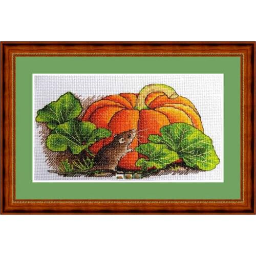 Fishxx Precise Printing Kit A3228 Pumpkin Mouse Home Handmade Sewing Painting