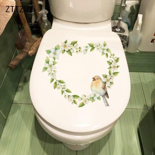 ZTTZDY 26.1CM×23CM Romantic Cartoon Pattern Bedroom Wall Stickers Heart-Shaped Wreath WC Accessories T2-0794