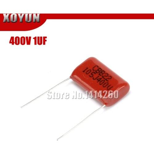 10PCS 400V105 1UF Pitch 20MM 400V 105 1000NF CBB Polypropylene film capacitor