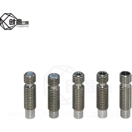 5Pcs/lot E3D V6 Heat Break Hotend Throat For 1.75/3.0/4.1mm All-Metal/with PTFE, Stainless Steel Remote Feeding Tube Pipes