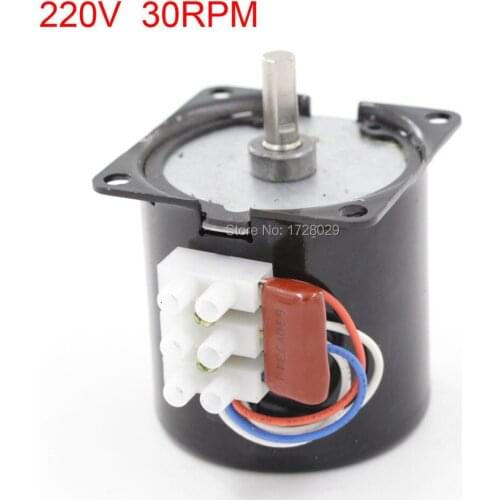 AC 220V 30RPM 7mm Shaft Diameter Synchronous Gear Motor 60KTYZ