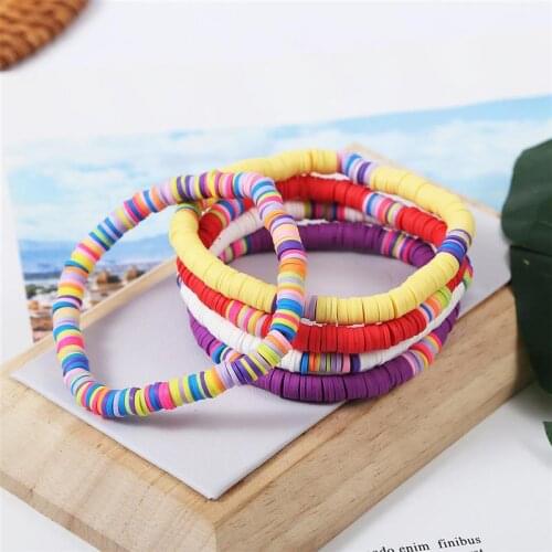 Coxeer 1pc Bohemian Style Bead Decor Bracelet Creative Colorful Bead Bracelet Summer Beach Party Dress Up Jewelry Accessories