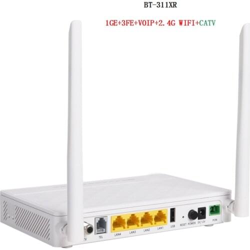FTTH Dual Mode 1GE+3FE+VOIP+2.4G WIFI+CATV Gpon Epon Xpon Fiber Home Ont Family Gateway With Router Wireless Onu Ggpon