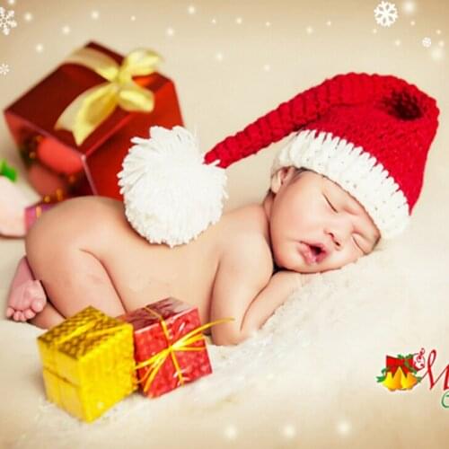 KLV Baby Hand-Knitted Hat Festive Christmas Hat Winter Hats Boys Girls Cute Beanie 2018 New