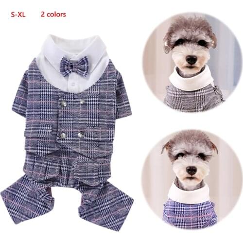 Dog Jumpsuit Boy Dog Clothes Wedding Suit Tuxedo Gentleman Pet Clothing Pants Pomeranian Poodle Bichon Schnauzer Pet Costumes XL