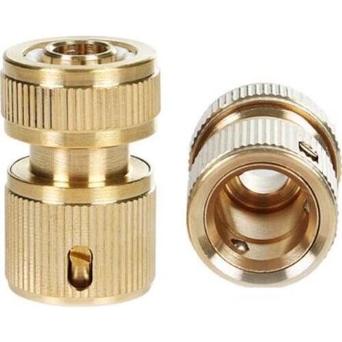 Brass Garden Water Gun 1/2 Inch Hose Quick Connector for Lawn Watering Car Wash Hose End Adapter Pipe Fittings