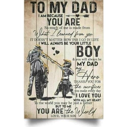 Motorcycle boy metal tin retro style bar club home decoration painting plaque