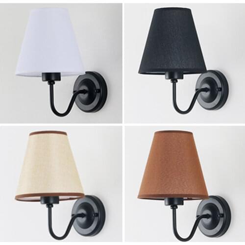 FOXGBF multi-color optional bulb lamp E27 AC220V wall lamp creative canvas aisle corridor wall lamp bedroom hotel modern style