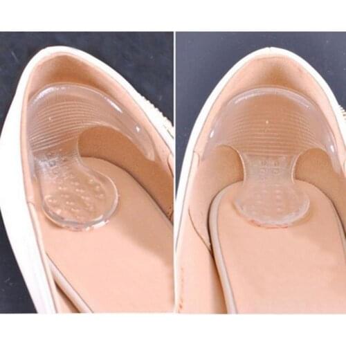Fashion Comfortable Non-slip Transparent Silica gel Care Cushion High Heel Grip Shoe Insole Pad Foot Protector Cushion for Shoes