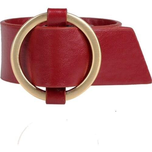 Vogue Casual Unique Design Vintage Fashion Cuff Bangle Retro Men Wide Genuine Leather Bracelets Women Chain Jewelry Accessories