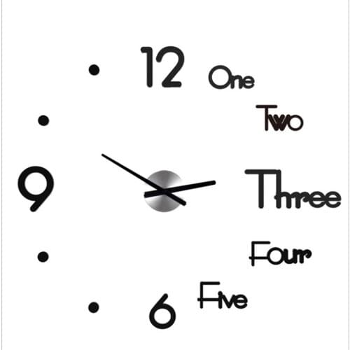 DIY Wall Clock, Easy to Assemble, Modern Design 3D Wall Clock, Used to Decorate The Empty Wall, for Home, Office, Hotel