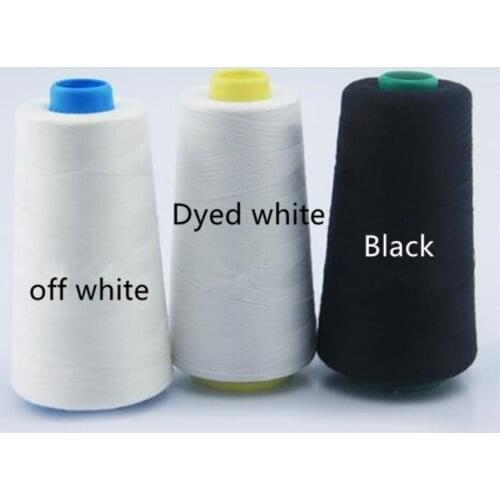 Free Shipping Sewing Machine Thread & Overlocker Thread Polyester 3000m x 4 REELS Top Quality - Black & White CR-897