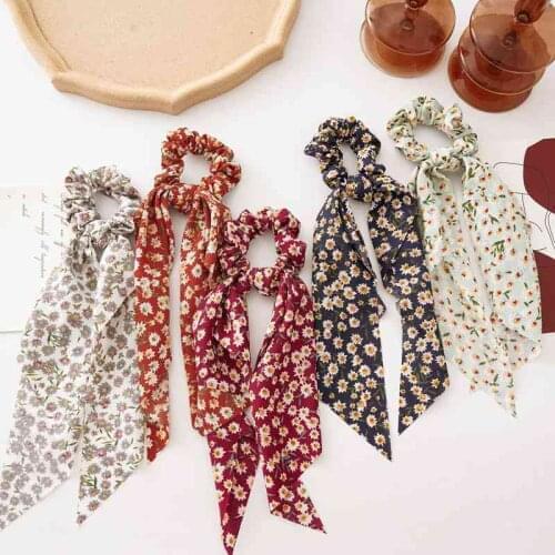 New Sunflower Ribbon Bowel Jewelry Female Horsetail Hair Circle Cloth