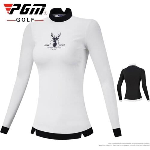 PGM Womens Long Sleeve Golf Tops Spring Autumn Golf T-Shirt Slim Outdoor Sports Team Uniform Golf Clothing D0827