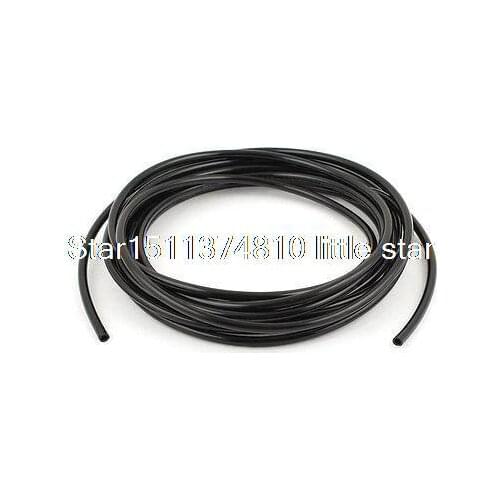 10Meters 33Ft Long 4mm Inner 6mm Outer Dia PU Pneumatic Air Tube Black