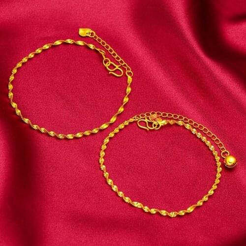 Simple Figaro Chain Stainless Steel Bracelet For Women Gold Plated Cross Heart Beads Water Wave Bracelets Wrist Jewelry