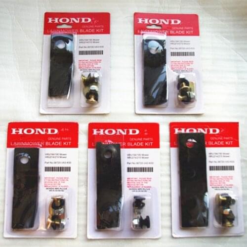 Different length Lawnmower blade & bolt set for Honda GXV160 HRU 194 195 214 215 Lawn mower swing back blade kit