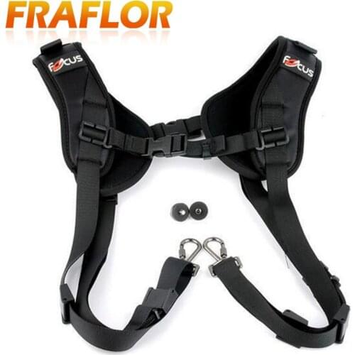 Focus F-1 Double Shoulder Harness Soft Pad Decompression Quick Rapid Neck Shoulder Sling Belt Quick Release Camera Strap for DSL