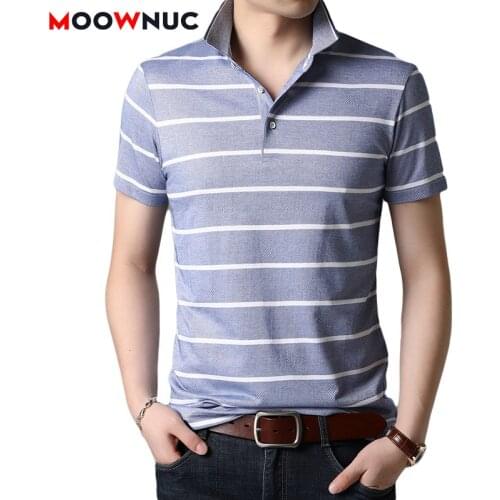 2021 Fashion Polo Shirt Men Summer Polo Male Striped Short Sleeve Casual Business High-Quality Youth Hombre New Thin MOOWNUC