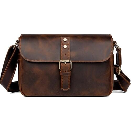 Fashion Genuine Leather Girl Crossbody Bags Casual Business Women Messenger Bag Vintage Cowhide Females Hasp Shoulder Handbag