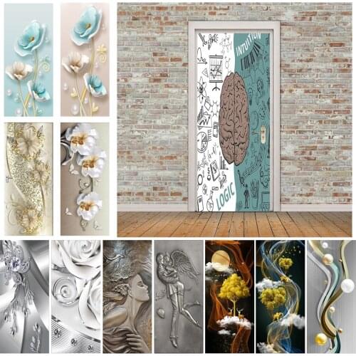 Super Brain Vinyl Poster For Door Self Adhesive Door Wallpapers Furniture Renovation Funny Life Mural Flower Jewellery Sculpture
