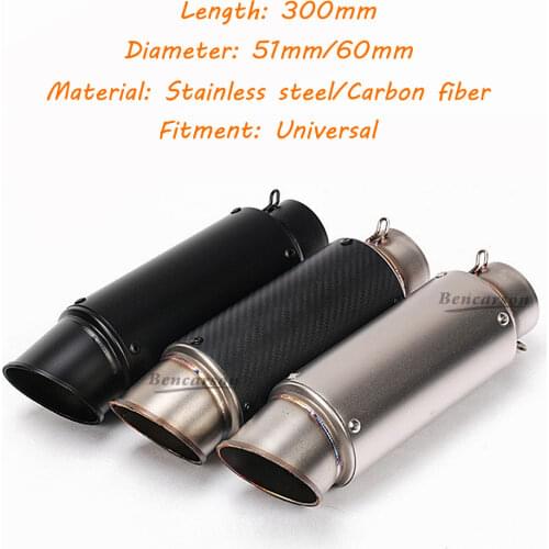 Universal Motorcycle Exhaust Pipe SC Racing Project Motocross Escape Moto Muffler For cafe racer pit bike z750 r6 mt07 mt09 er6n