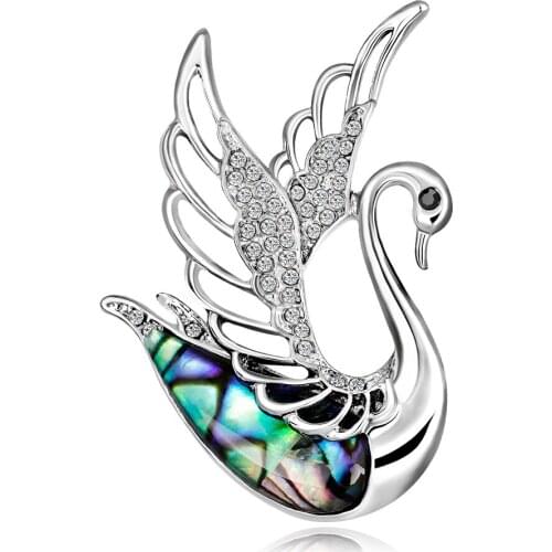 High-end brooch, exquisite swan pin jewelry, ladies elegant clothes with animal pin brooch, fashion jewelry