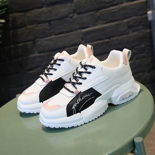 Womens New Style All-match Single Shoes Autumn Shoes Platform White Shoes Casual Sports Shoes