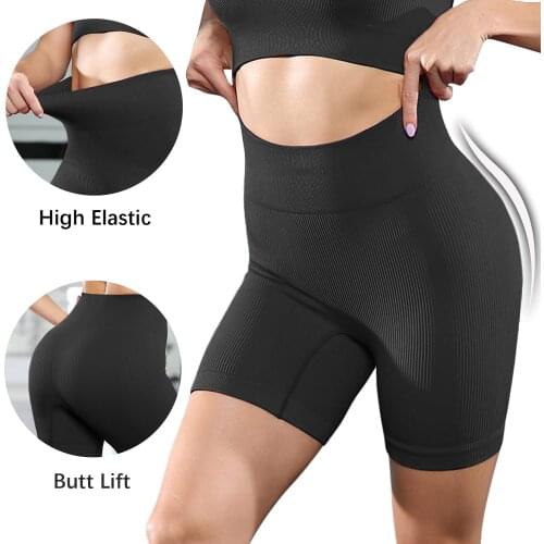 Womens Fashion Sports Shorts Gym Fitness Seamless Yoga Leggings Push Up Sportwear 1Pcs Breathable Womens Cycling Shorts 6 Colo