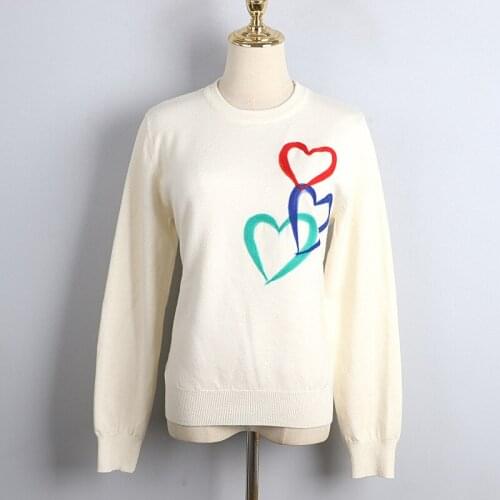 2021 Spring Sweater Black White Crew Neck Long Sleeve Womens Sweater Pullover