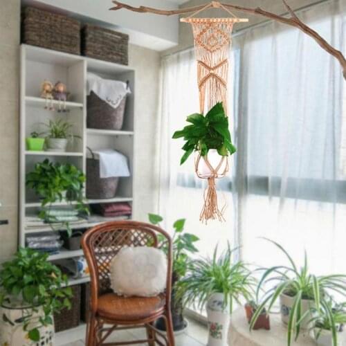 2pcs Macrame Plant Hangers Set Outdoor Decorations Hanging Planter Basket Hanging Planter Flower Pot Holder