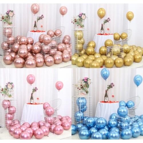 25pcs Gold Silver Metal Ballons Happy Birthday Party Decorations Kids Adults Wedding Birthday Ballon Boy Girl Baby Shower Decor