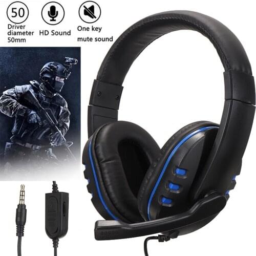 3.5mm Wired Gaming Headset LED Headphone with Microphone Suitable for PC Universal Gaming Mic Headset Stereo Over-ear Headphone