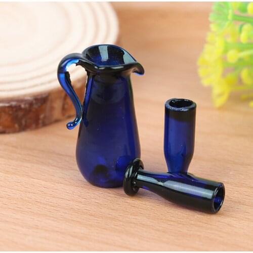 3pcs 1/12 Dollhouse Miniatures Dining Ware Glass Tea Cup Set Kitchen Accessory