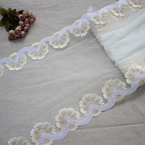 5Meters Skirt Sewing Two Edge Lace Trim Accessories For Craft Fabric DIY Wedding Decoration Embroidery Curtain Doll Decor