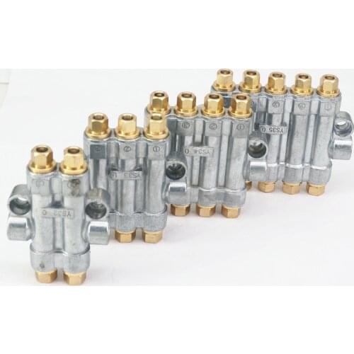 2/3/4/5 Ways Aluminum Lube Oil Piston Distributor Value Manifold Block for Lubrication
