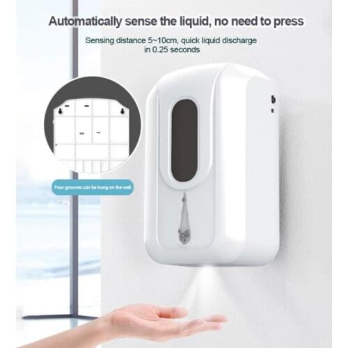 2200ml Touchless Battery Operated Electric Automatic Soap Dispenser Spray And Drip Form Adjustable Soap Dispensing Volume