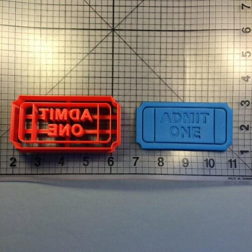 Movie Ticket Cookie Cookie Die Cutting Kitchen Baking Supplies Cake Icing Decoration Tool Set 3D Printed Custom Seal