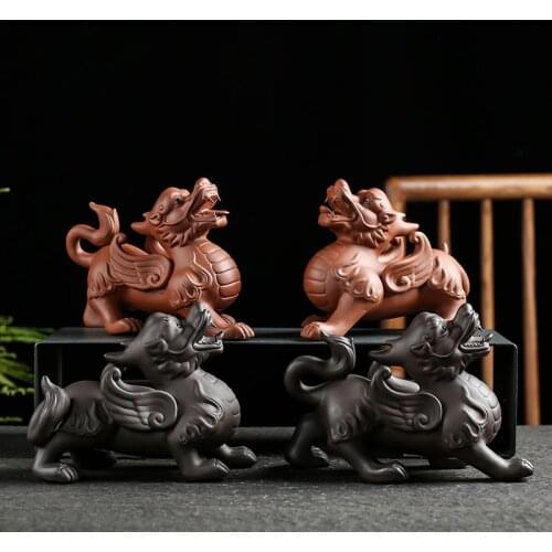 Purple Clay Tea Pet High Quality Can Be Raised Solicit Wealth Brave Troops Ornaments Creative Handicraft Gold Toad Tea Play