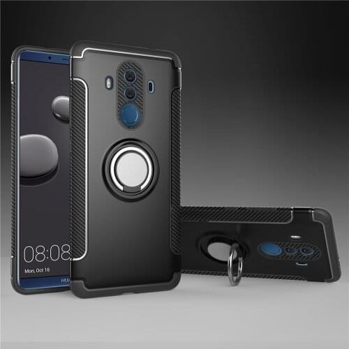 For Huawei Mate 10 Pro Case Cover Colorful Metal Magnetic Ring Holder Soft Silicone TPU Luxury Case for Huawei Mate 10 Pro