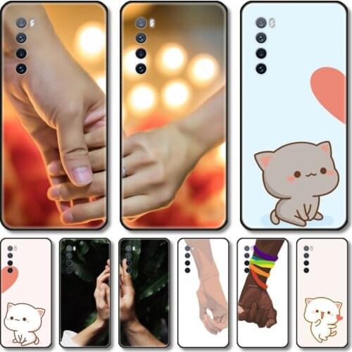 Love couple Phone Case For Huawei Nova 2 3 4 5 6 7 8 SE i E Pro Lite black cell shell