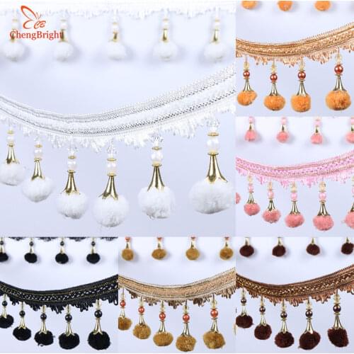 CHENGBRIGHT 1 Meter 10cm Long European Style New Curtains Tassel Lace Decorative Accessories Sewing Handmade Textiles Fringe Diy