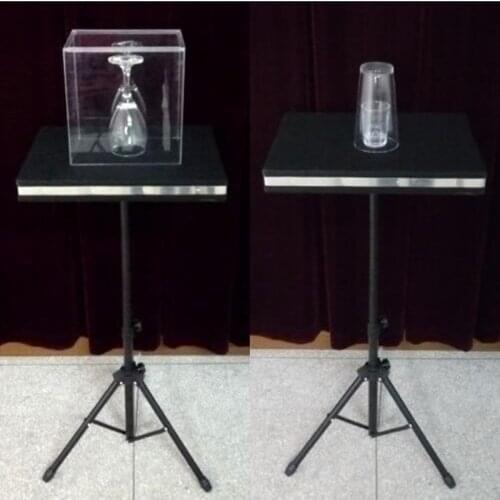 Two in One Glass Breaking Table Coin Into Glass- Remote Control Magic Tricks Magician Stage Illusions Mentalism Gimmick Props