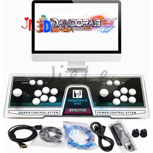 2Pcs 3D Pandora Saga EX WIFI 8000 In 1 Save Function Multiplayer Joysticks Arcade Box Retro Game TV Console Cabinet 4 Players