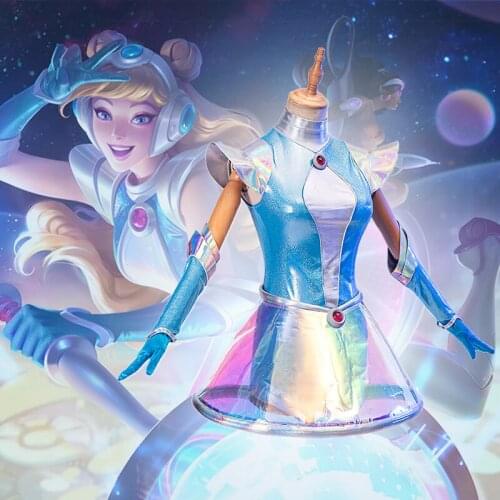 Game LOL Cosplay Costumes Cosplay Lux the Lady of Luminosity Cosplay Costume Space Groove Uniforms Clothes Suits Dresses Cos