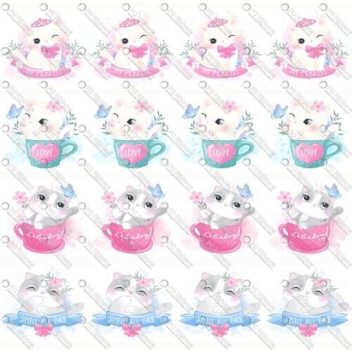 1-1/2" Cartoon Cute Cat Printed Custom Design Ribbons for DIY Crafts Hair Bow 3" Lanyard/Satin /Grosgrain Ribbon CA230