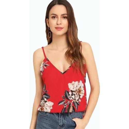 Summer Sexy Female Tank Top Chiffon Women Sleeveless Straps Vest Tops Solid Loose Backless Tops Casual V Neck Vest Streetwear