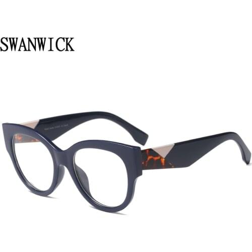 Swanwick big frame glasses optical women cat eye eyeglasses fashion female hot items European accessories spring 2021